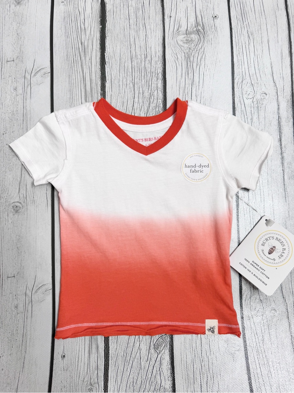 Burt’s Bees Baby Short Sleeve Organic Cotton Tee Size 6-9 Months NWT